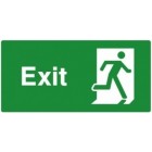 Final Exit Sign with Man Right (300mm x 150mm) Photoluminescent